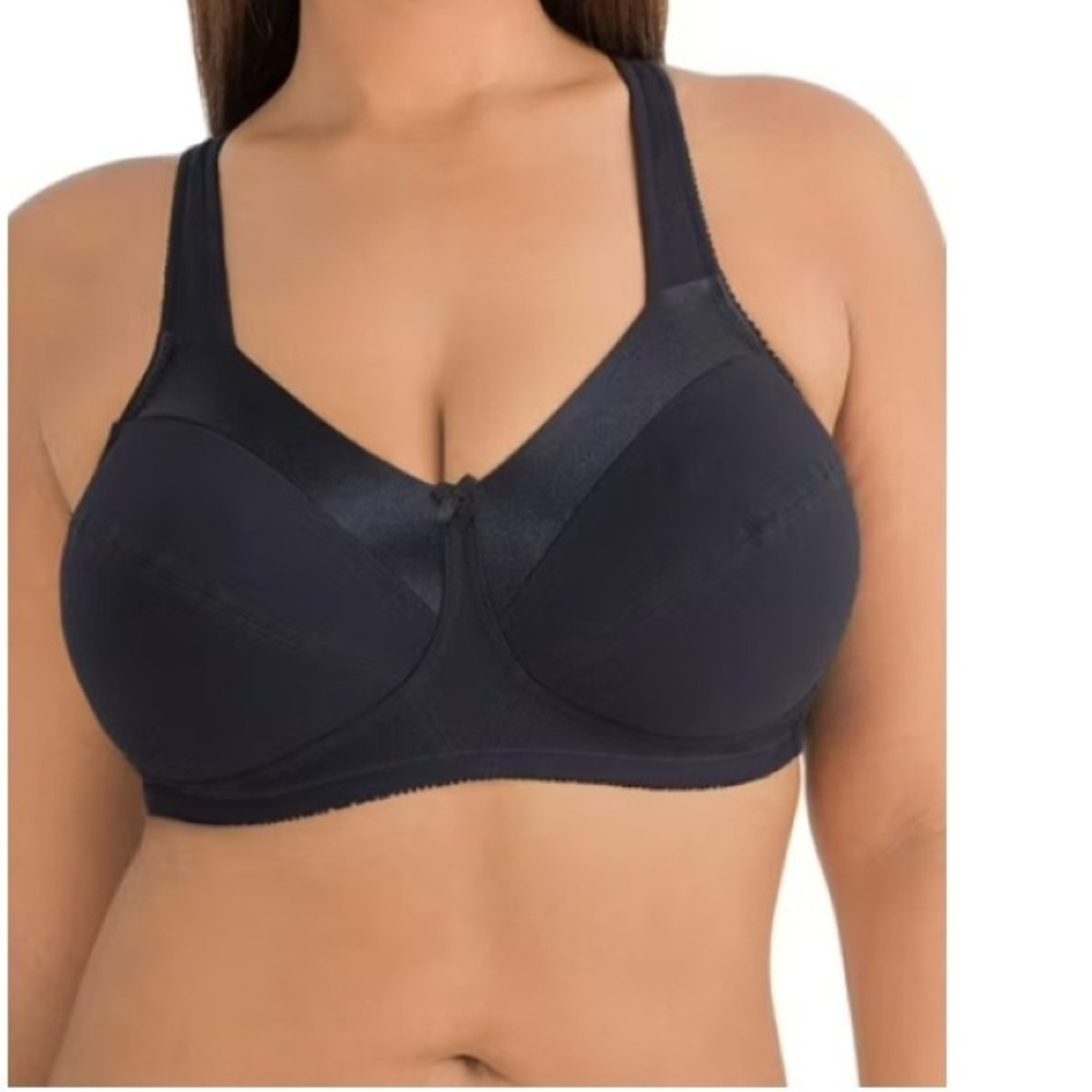 Fruit of the Loom Wirefree‎ Bra Womens 40DD Black Cotton Blend Comfort 96715